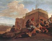 皮特 范 拉尔 : Landscape With Morra Players